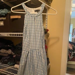 Blue and Checked white picnic dress